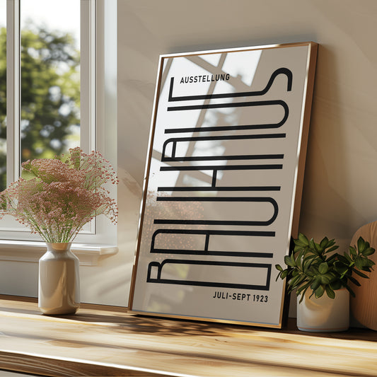 Bauhaus Ausstellung Poster: Framed Modern Art Exhibition Print - BH Green18_007