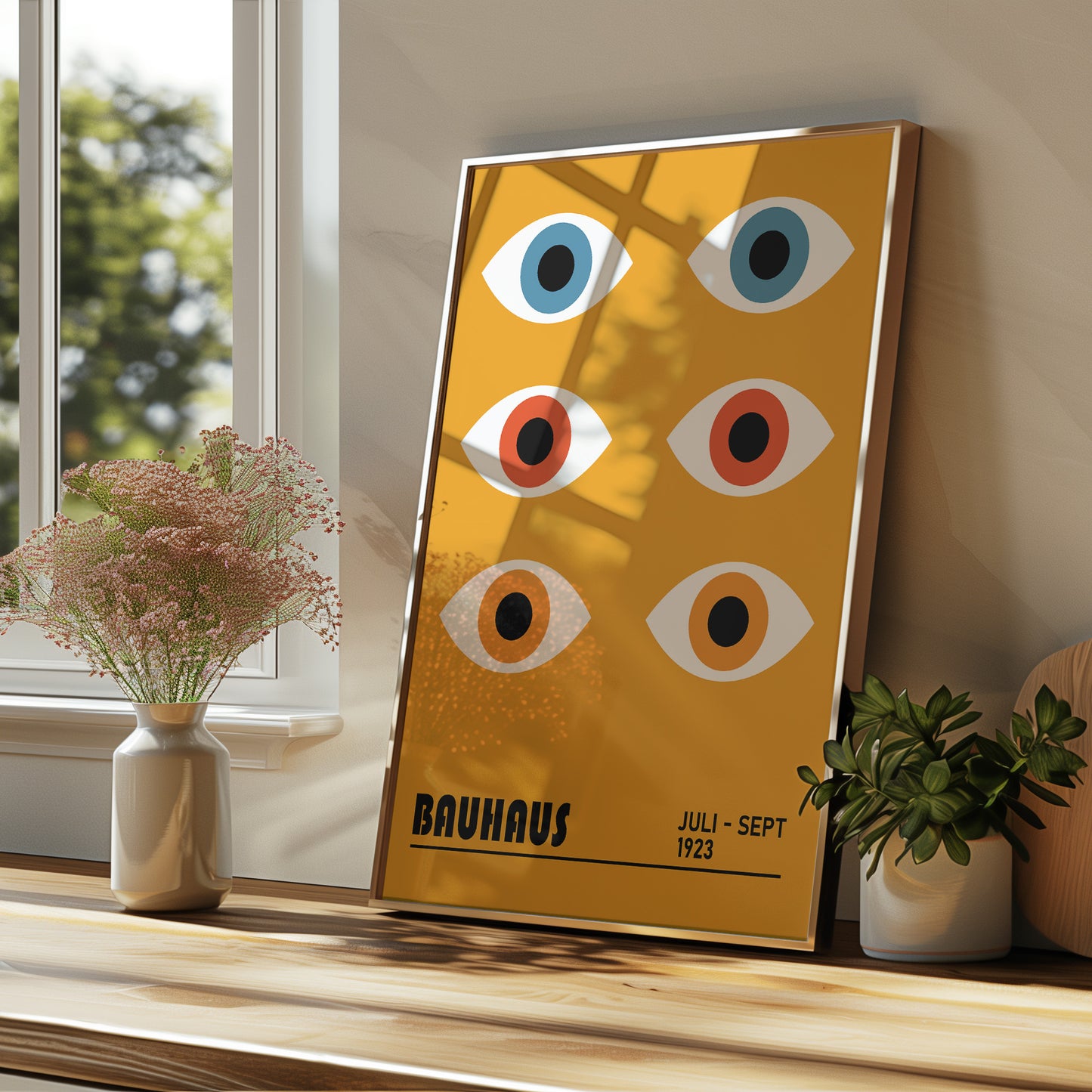 Bauhaus Eyes Art Print, Mid Century Modern Poster - BH 22_005