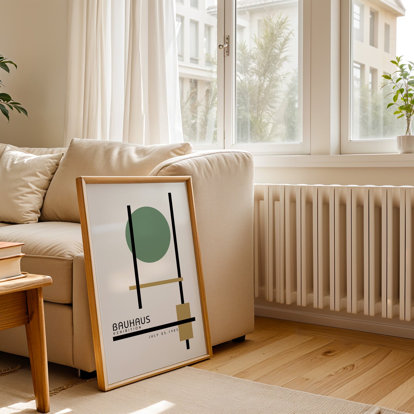 Bauhaus Exhibition Art Print: Sage Green Bauhaus Poster - BH Green18_002