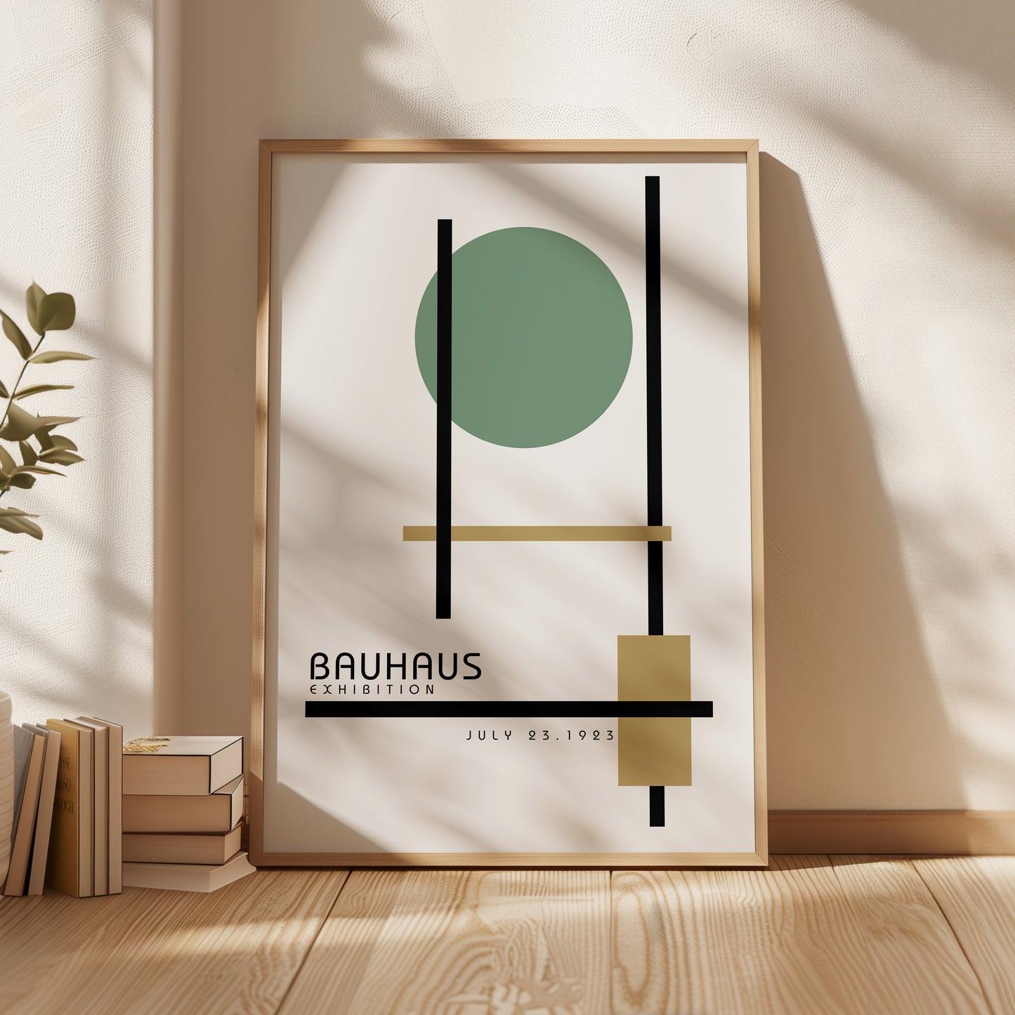 Bauhaus Exhibition Art Print: Sage Green Bauhaus Poster - BH Green18_002