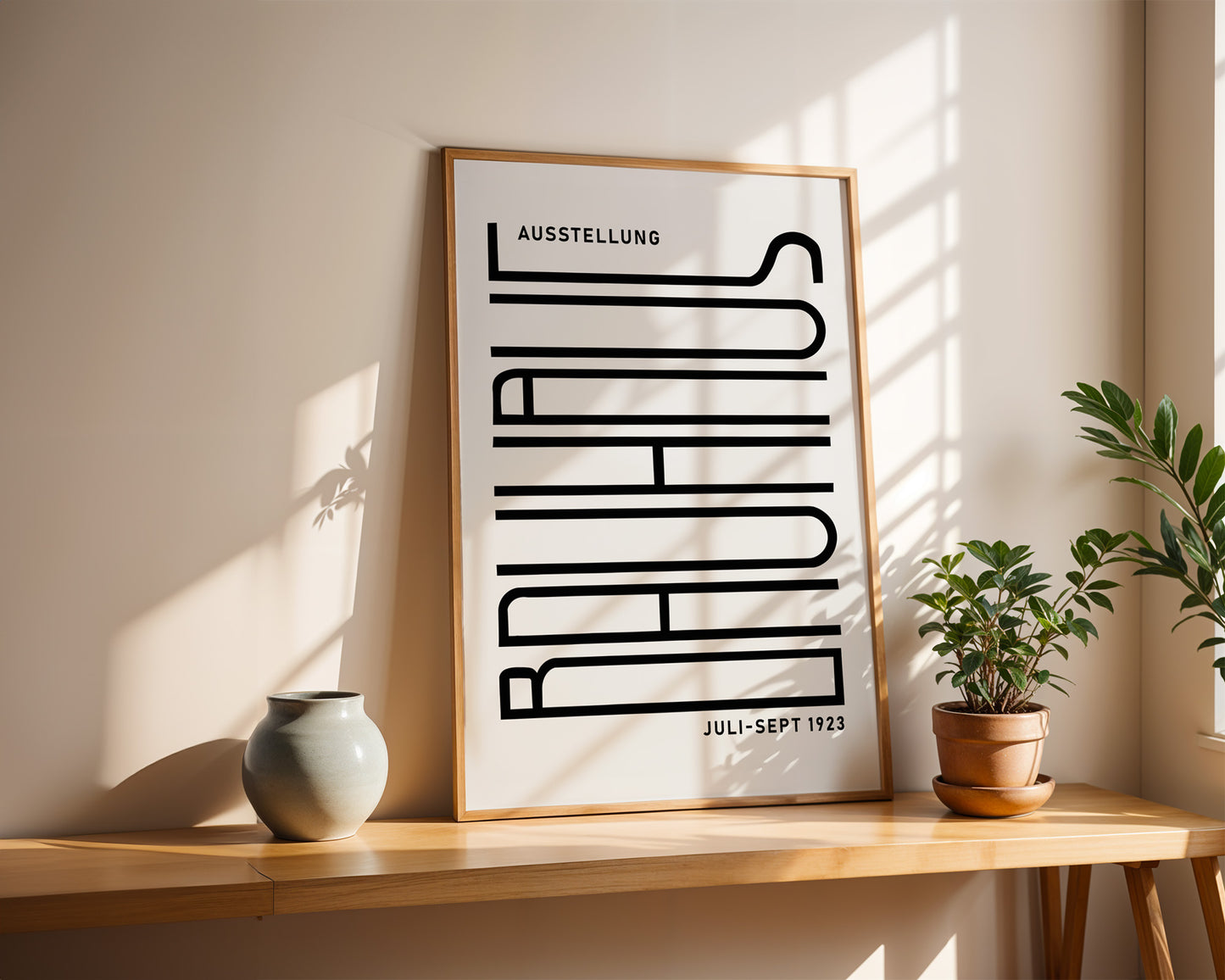 Bauhaus Ausstellung Poster: Framed Modern Art Exhibition Print - BH Green18_007