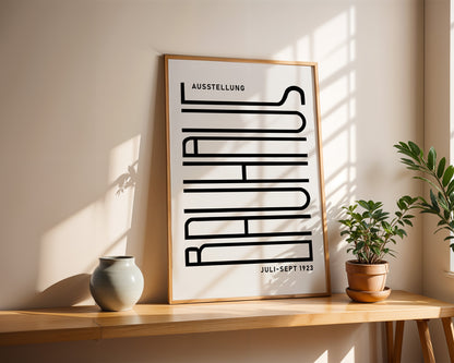 Bauhaus Ausstellung Poster: Framed Modern Art Exhibition Print - BH Green18_007