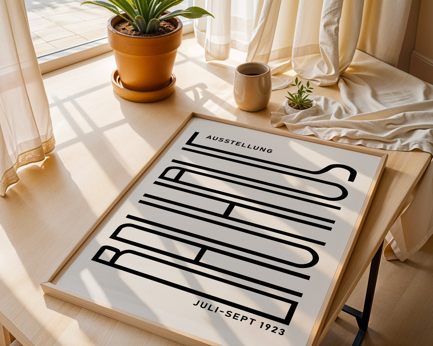 Bauhaus Ausstellung Poster: Framed Modern Art Exhibition Print - BH Green18_007