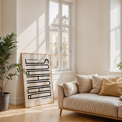 Bauhaus Ausstellung Poster: Framed Modern Art Exhibition Print - BH Green18_007