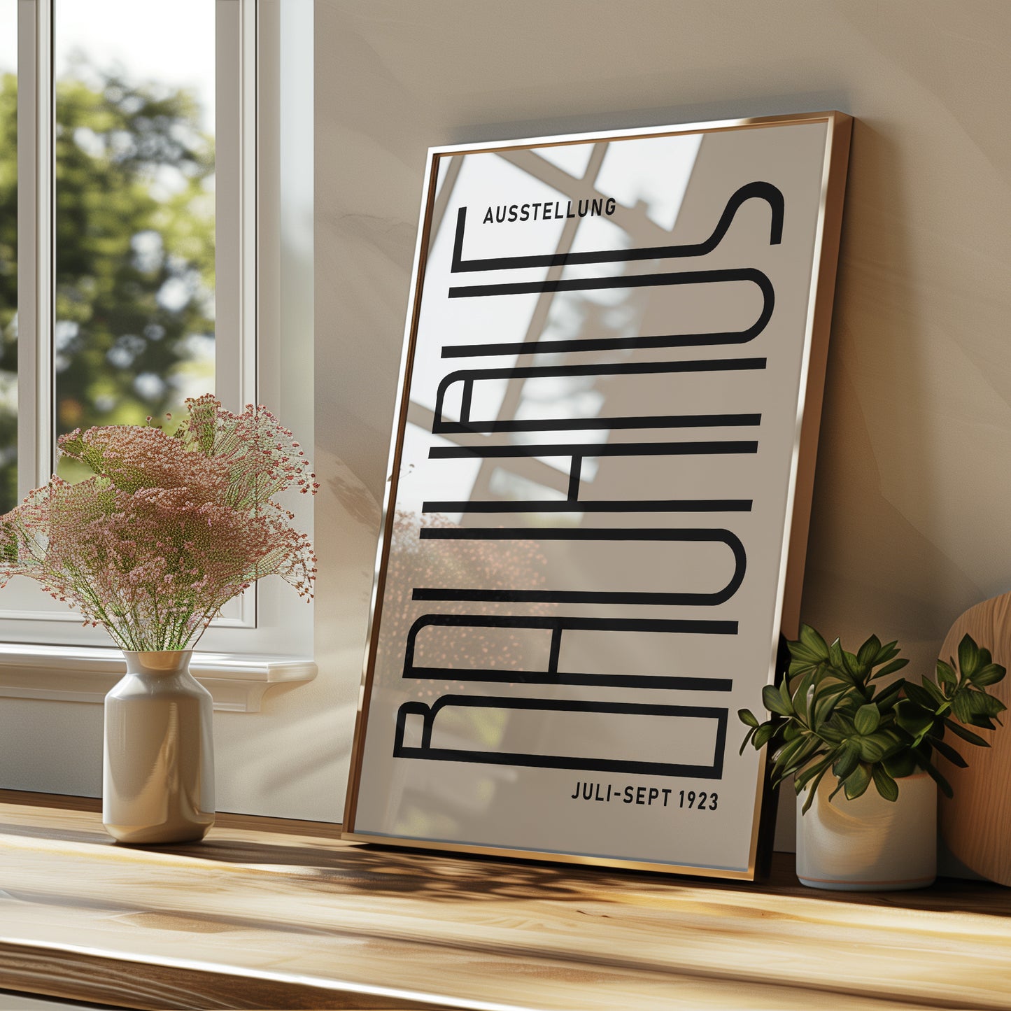 Bauhaus Ausstellung Poster: Framed Modern Art Exhibition Print - BH Green18_007