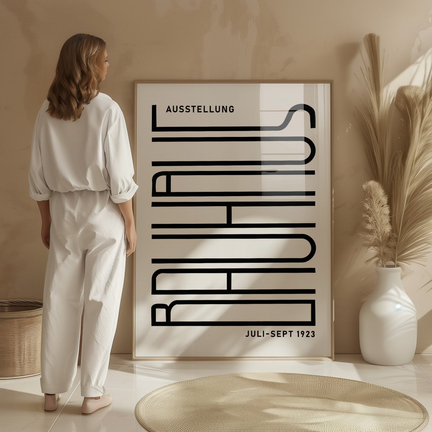 Bauhaus Ausstellung Poster: Framed Modern Art Exhibition Print - BH Green18_007