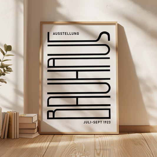 Bauhaus Ausstellung Poster: Framed Modern Art Exhibition Print - BH Green18_007