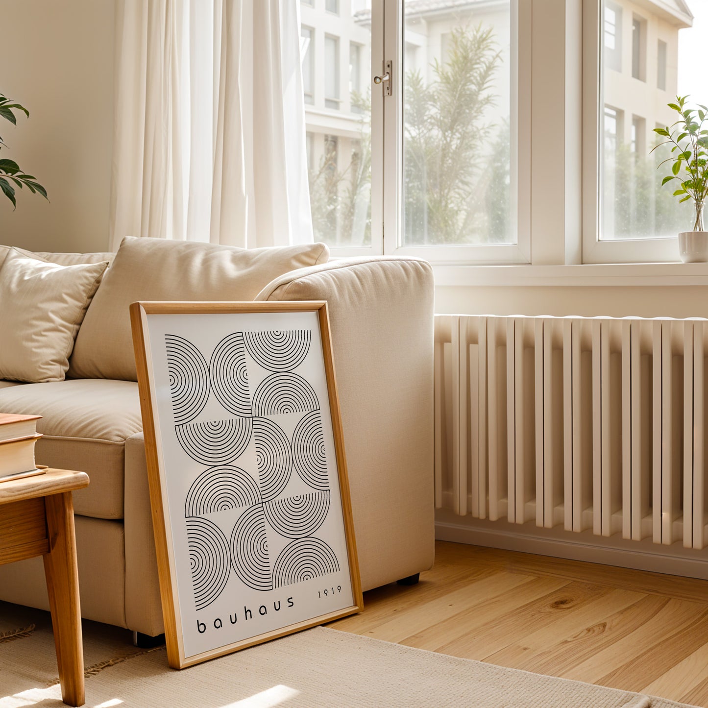 Bauhaus Exhibition Poster: Mid-Century Modern Framed Wall Art - BH Green18_011