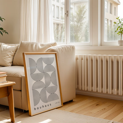 Bauhaus Exhibition Poster: Mid-Century Modern Framed Wall Art - BH Green18_011