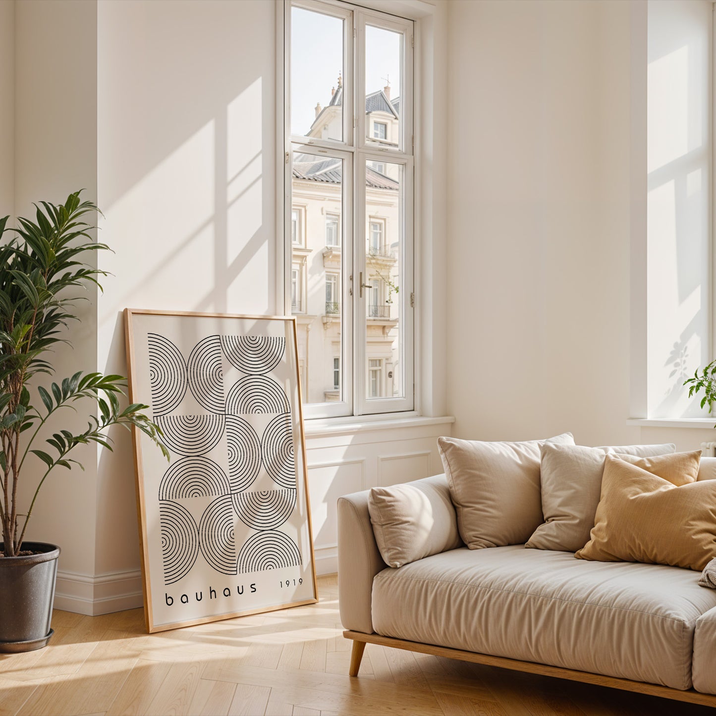 Bauhaus Exhibition Poster: Mid-Century Modern Framed Wall Art - BH Green18_011