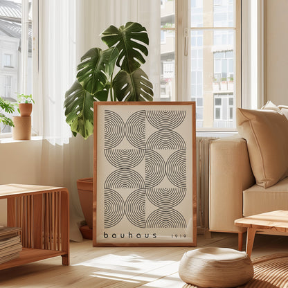 Bauhaus Exhibition Poster: Mid-Century Modern Framed Wall Art - BH Green18_011