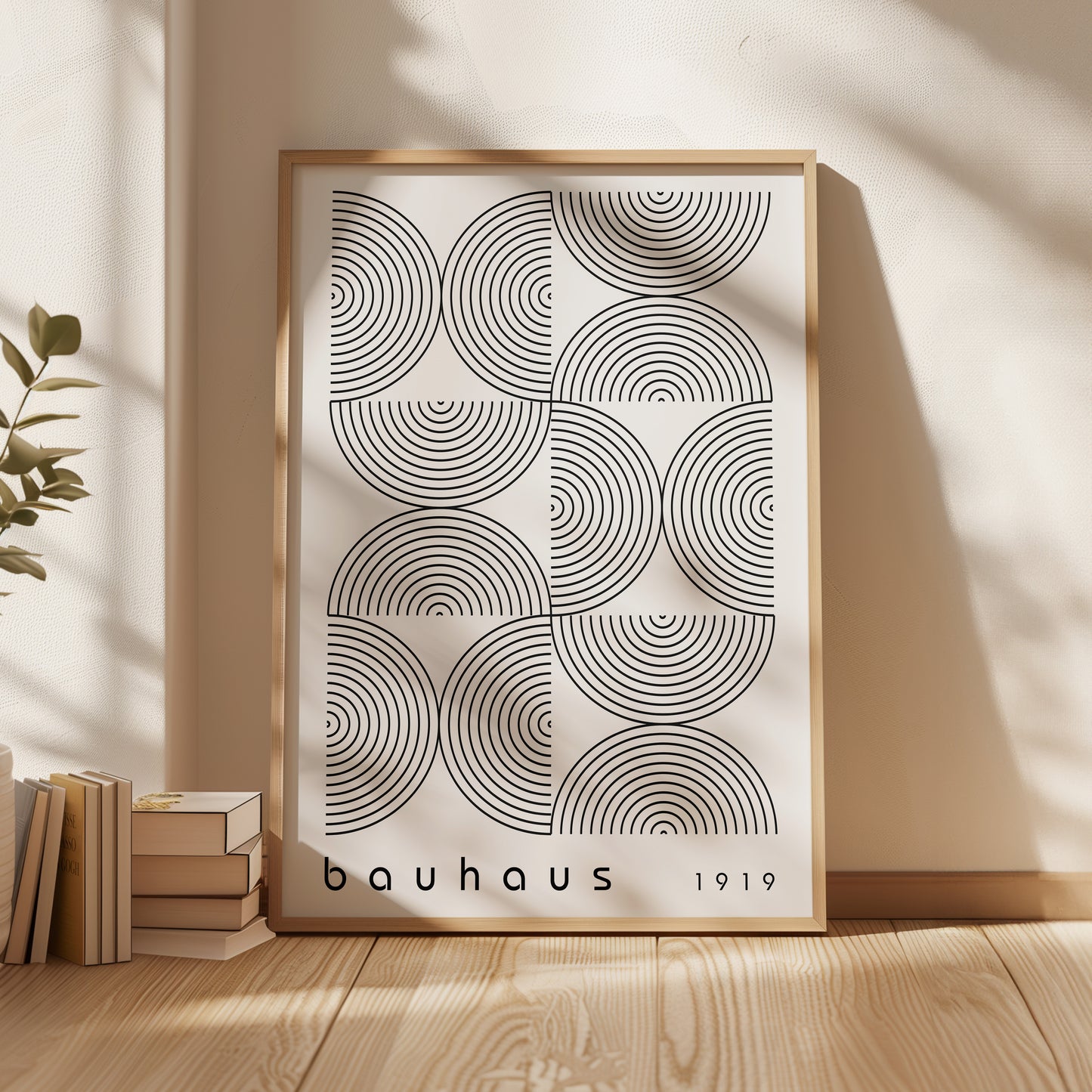 Bauhaus Exhibition Poster: Mid-Century Modern Framed Wall Art - BH Green18_011