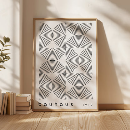 Bauhaus Exhibition Poster: Mid-Century Modern Framed Wall Art - BH Green18_011