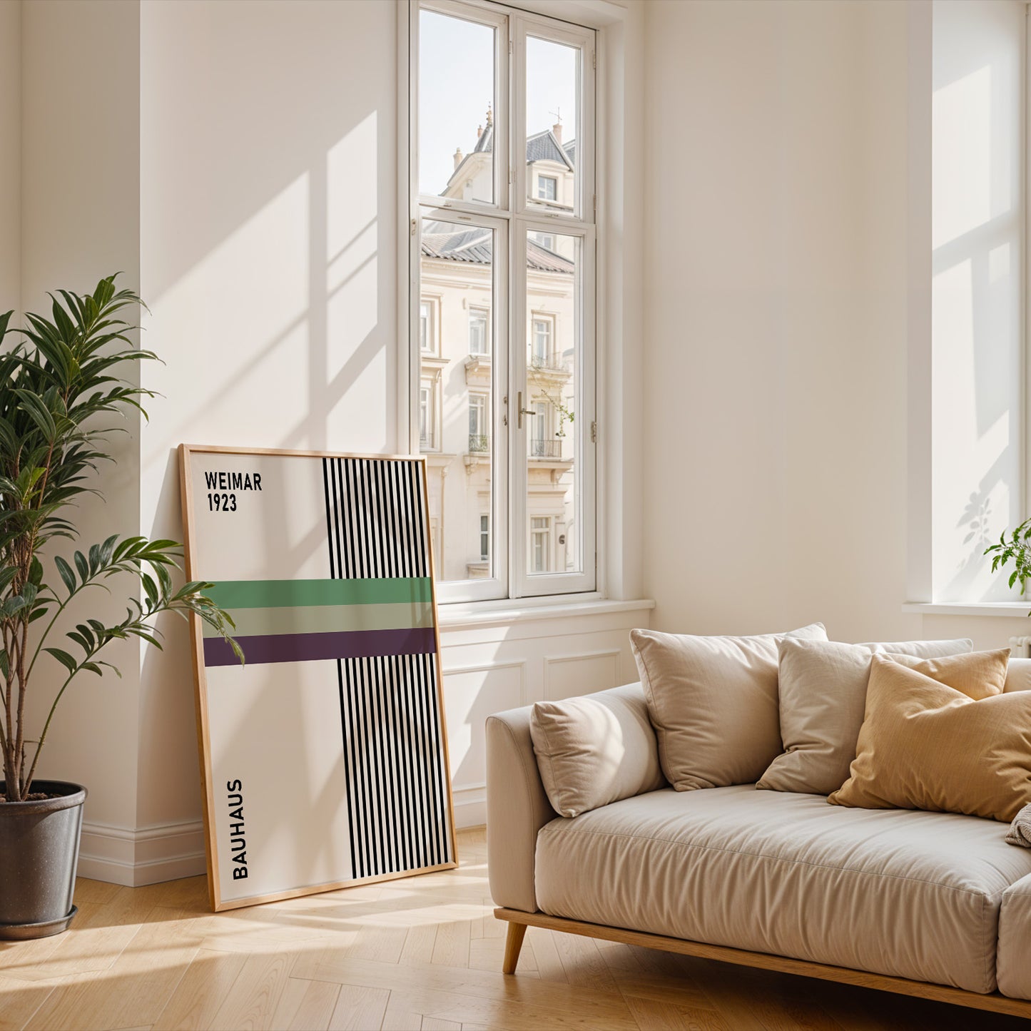 Bauhaus 1923 Exhibition Poster: Mid-Century Art - BH Green18_017