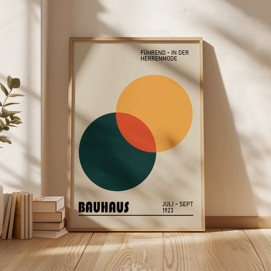 Bauhaus Dots Poster, Abstract Geometric Print, Artful Gallery Wall - BH 22_010