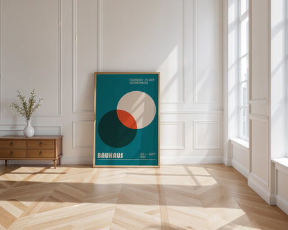 BAUHAUS EXHIBITION poster, Circles Colorful gallery wall art print - BH 22_001