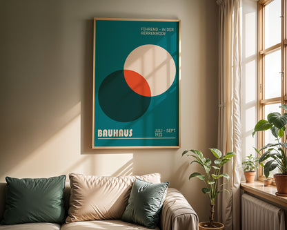 BAUHAUS EXHIBITION poster, Circles Colorful gallery wall art print - BH 22_001