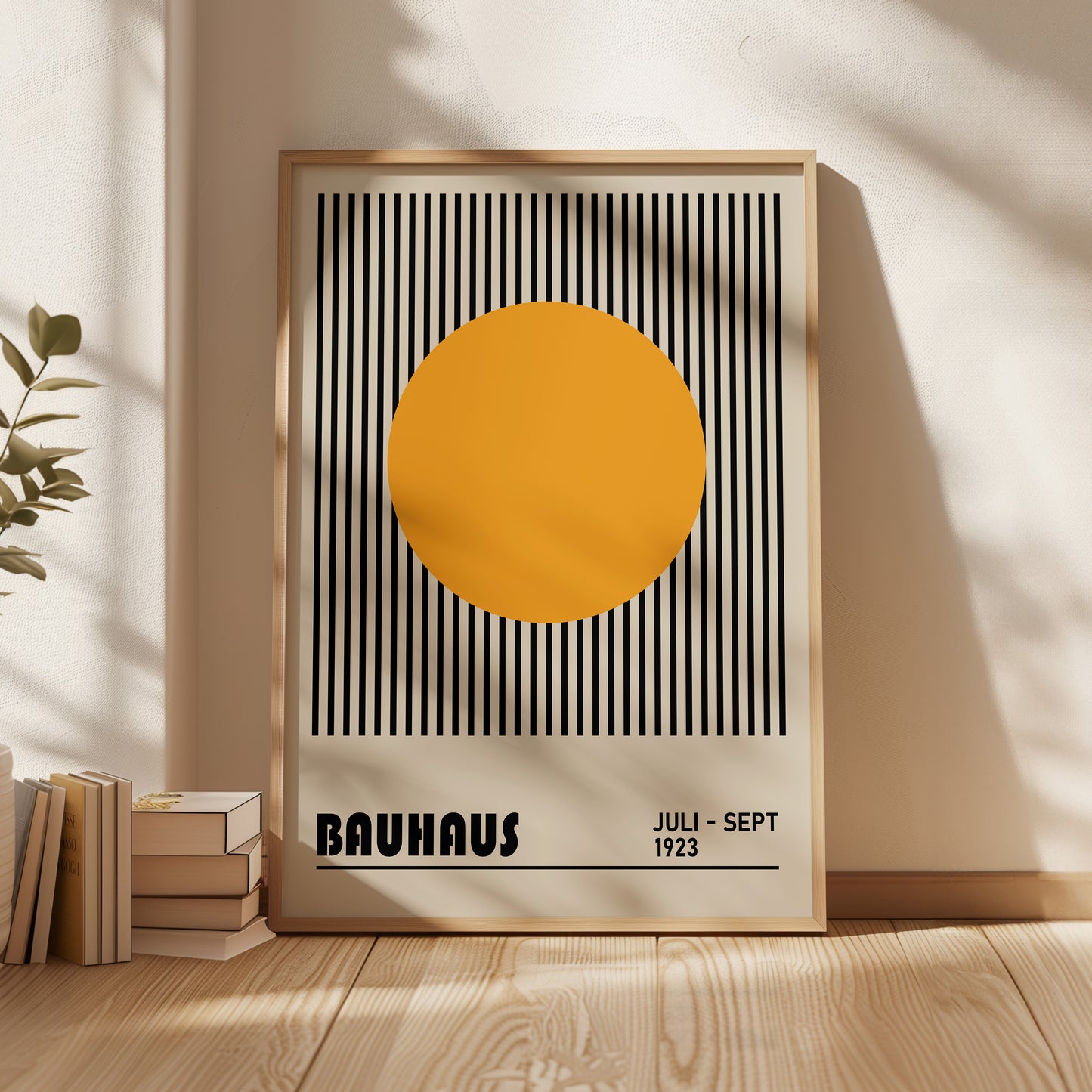 Bauhaus Yellow Dot Print: Mid Century Modern Art - BH 22_002