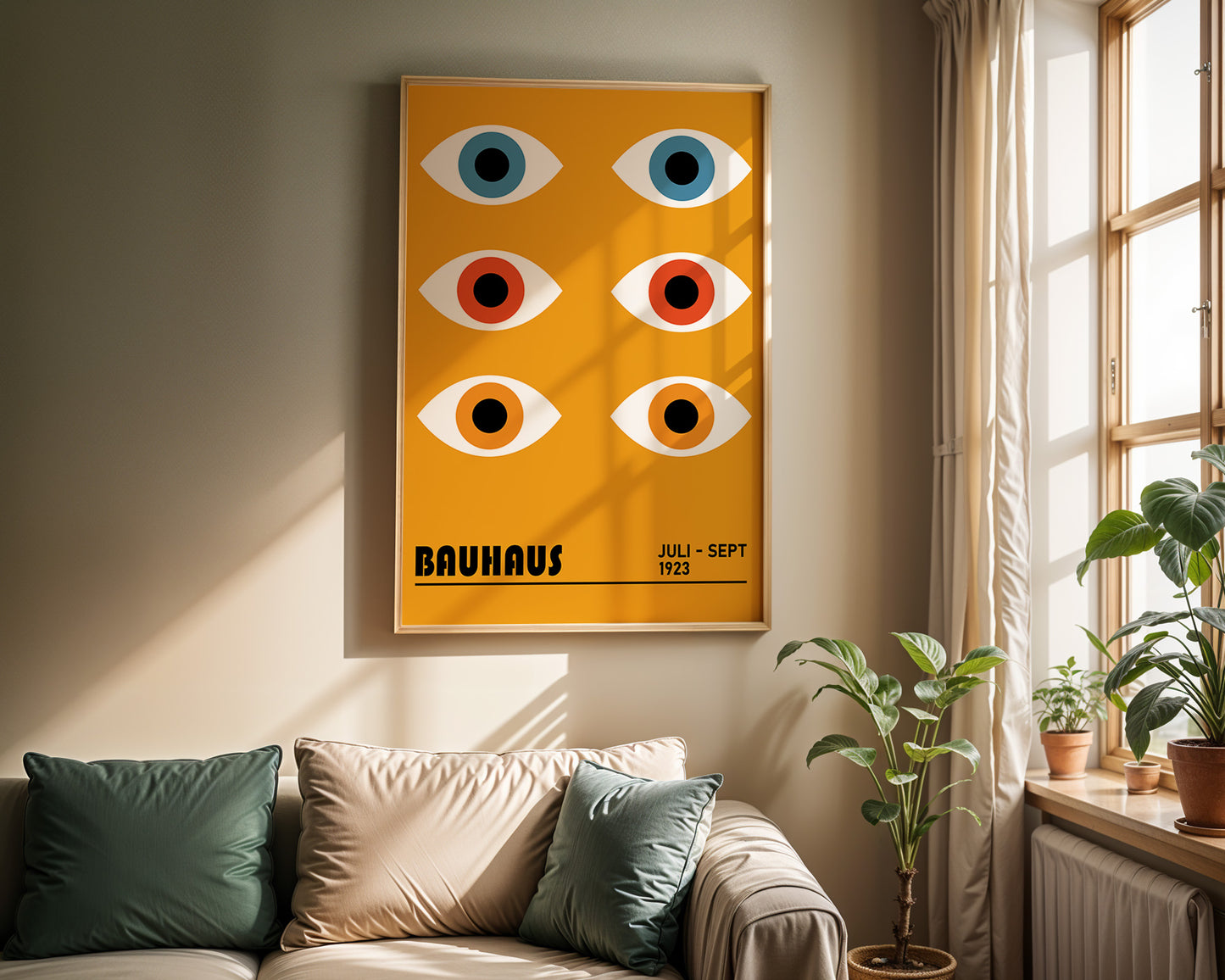 Bauhaus Eyes Art Print, Mid Century Modern Poster - BH 22_005