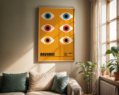 Bauhaus Eyes Art Print, Mid Century Modern Poster - BH 22_005