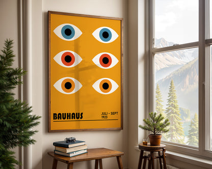 Bauhaus Eyes Art Print, Mid Century Modern Poster - BH 22_005