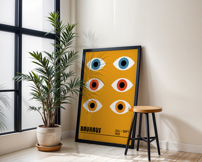 Bauhaus Eyes Art Print, Mid Century Modern Poster - BH 22_005