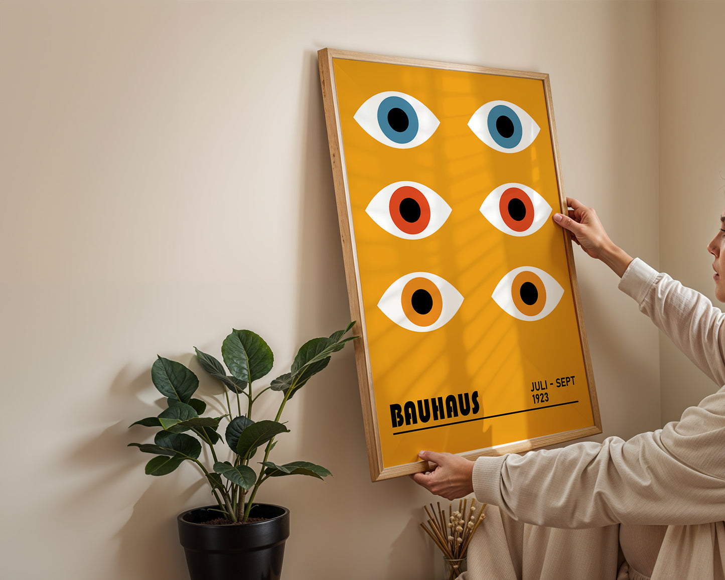 Bauhaus Eyes Art Print, Mid Century Modern Poster - BH 22_005