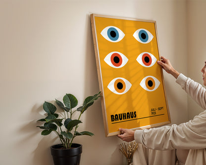 Bauhaus Eyes Art Print, Mid Century Modern Poster - BH 22_005