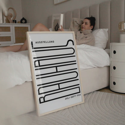 Bauhaus Ausstellung Poster: Framed Modern Art Exhibition Print - BH Green18_007